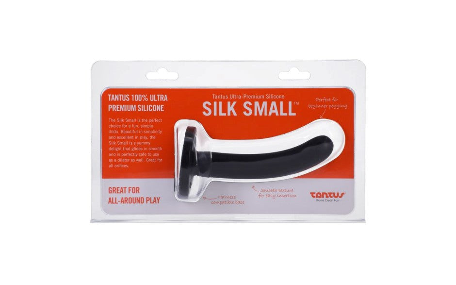 Tantus Silk Silicone Dildo Small Onyx - - Realistic Dildos