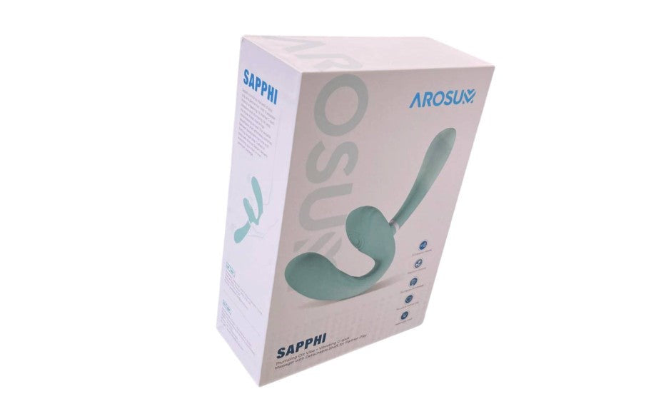 Arosum Sapphi Detachable Strapless Strap On Double Vibrator - - Strap On Sextoys