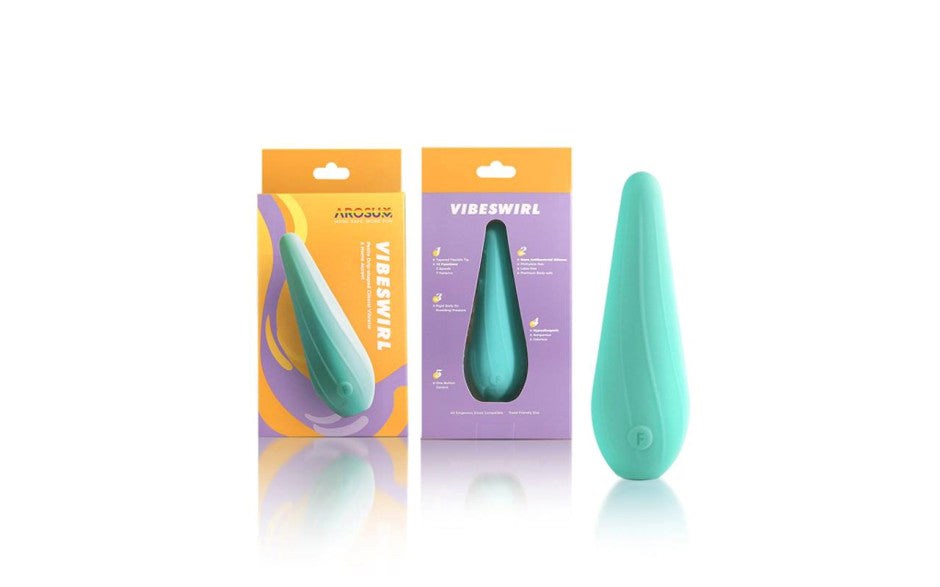 Arosum VibeSwirl Drip Shape Rechargeable Personal Vibrator - - Personal Massagers