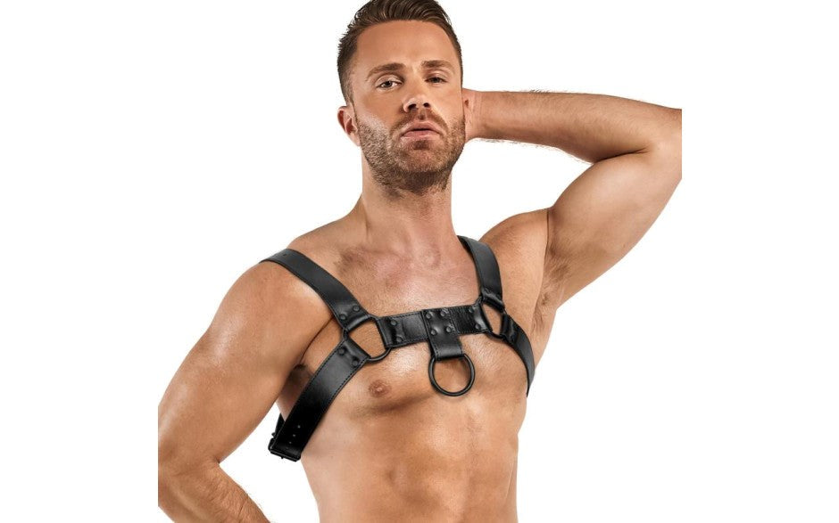 Bedroom Fantasies Bruno Fetish Play Harness Black - - Cuffs And Restraints