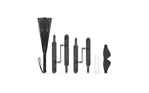 Bedroom Fantasies Kinky Bondage Set 5 Piece Black - Bondage Kits