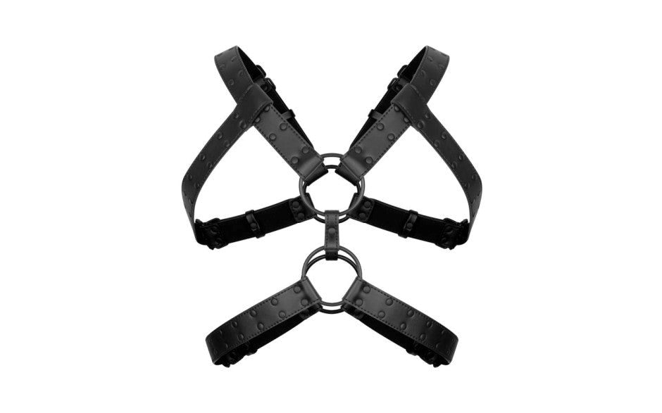 Bedroom Fantasies Rocco BDSM Play Harness Black - - Cuffs And Restraints