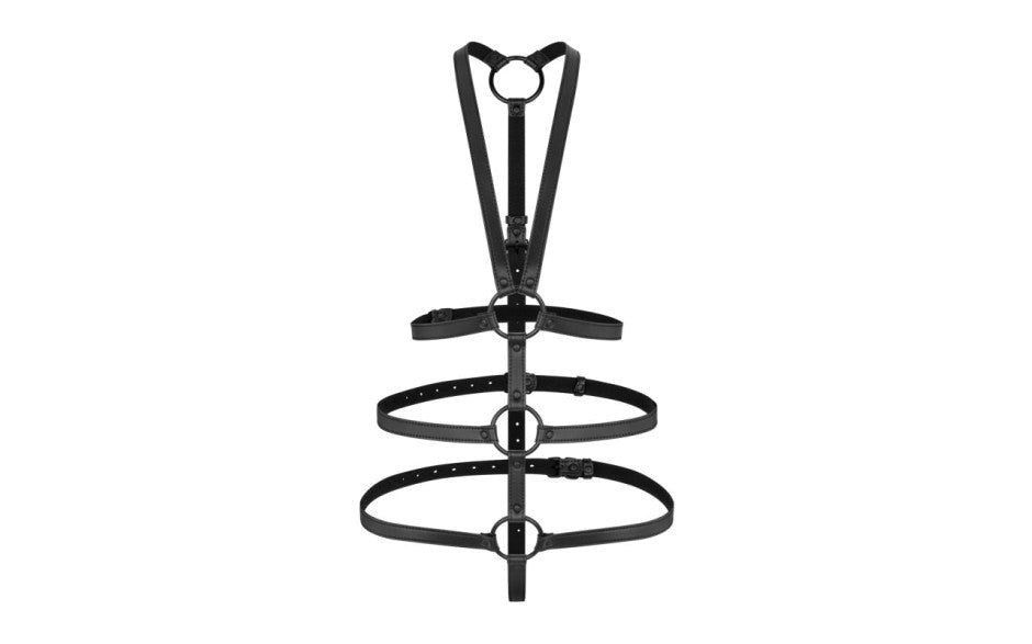 Bedroom Fantasies Vera Bondage Play Harness Black - - Cuffs And Restraints