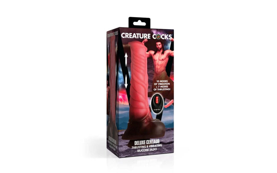 Creature Cocks Deluxe Centaur Thrusting & Vibrating Silicone Dildo - - Vibrating Dildos