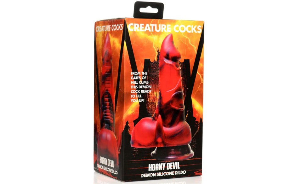 Creature Cocks Horny Devil Demon Non Realistic Silicone Dildo - - Realistic Dildos