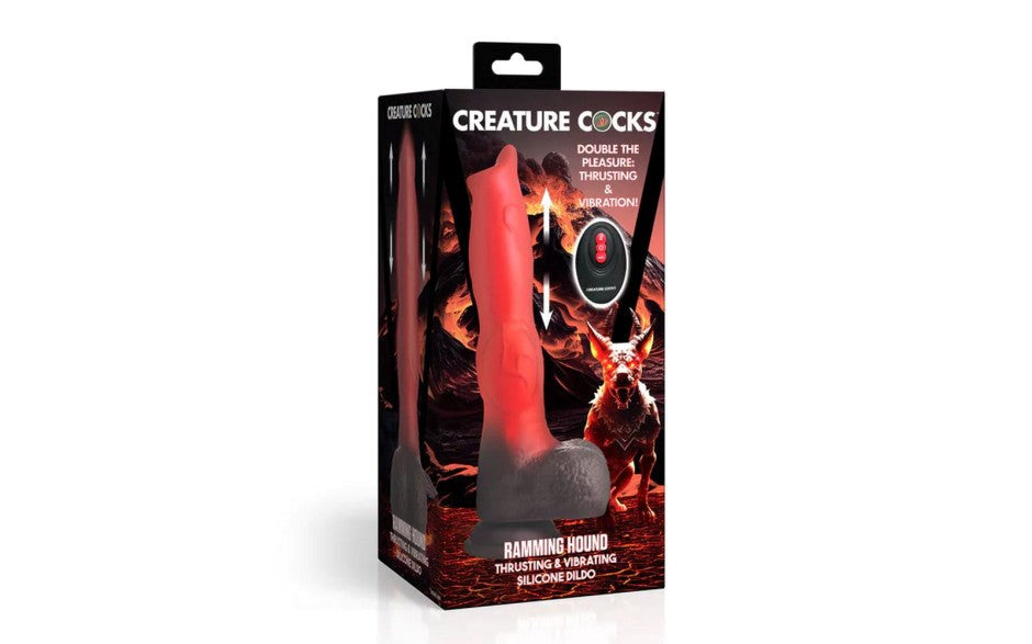 Creature Cocks Ramming Hound Thrusting & Vibrating Silicone Dildo - - Vibrating Dildos