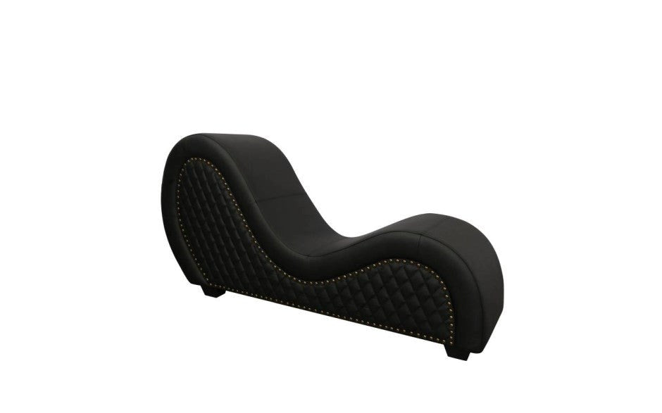 Daytona Kama Sutra Mebon Chaise Love Lounge Studded Sex Furniture & Quilted Black - - Sex Furniture