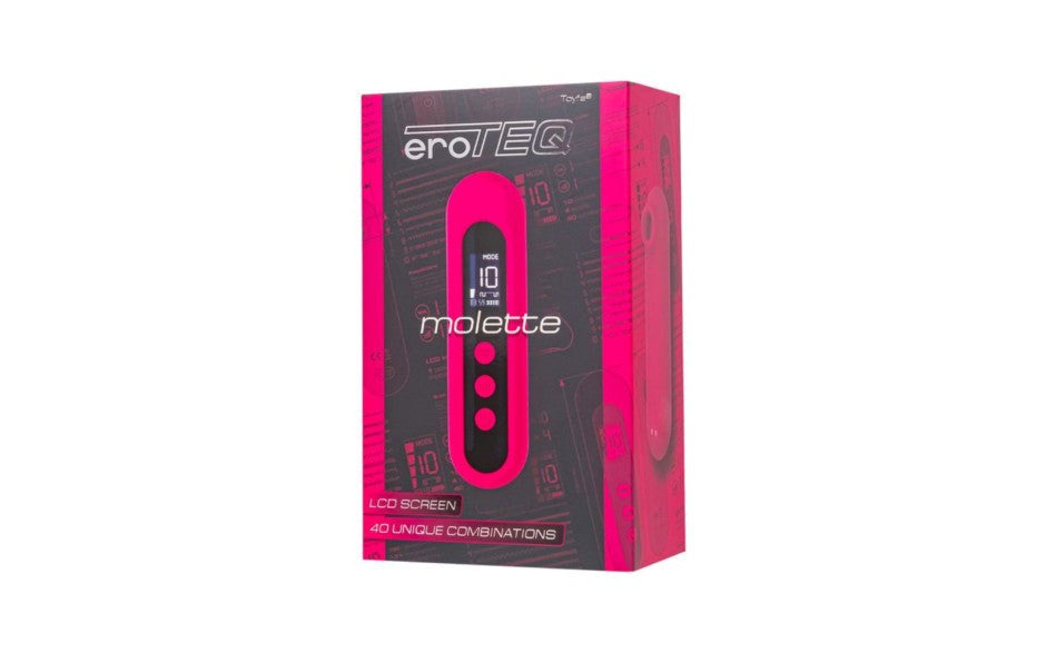 EroTeq Vacuum Wave Air Pulse Clitoral Vibrator Molette Pink - - Clit Ticklers and Pulsators