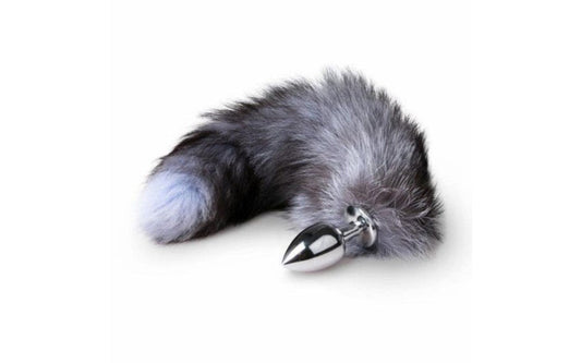 Fetish Collection Fox Tail No 4 Silver Anal Plug - Butt Plugs