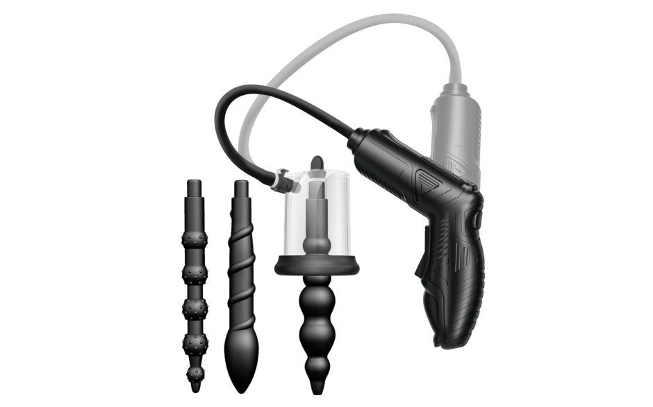 LuvPump Automatic RoseBud Anal Pump & 3 Plug Pro Set - - Penis Pumps And Stretchers