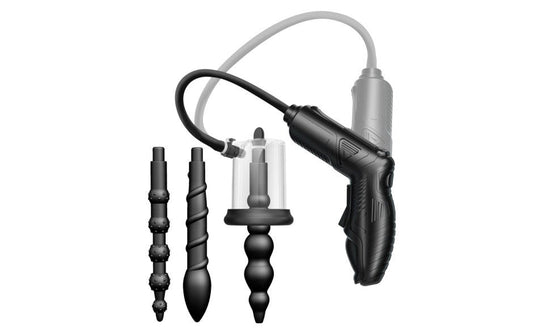 LuvPump Automatic RoseBud Anal Pump & 3 Plug Pro Set - Penis Pumps And Stretchers