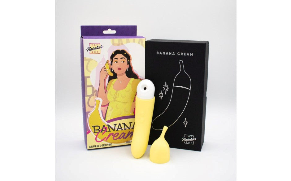 Natalies Toy Box Banana Cream Air Pulse G Spot Vibrator - - Clit Ticklers and Pulsators