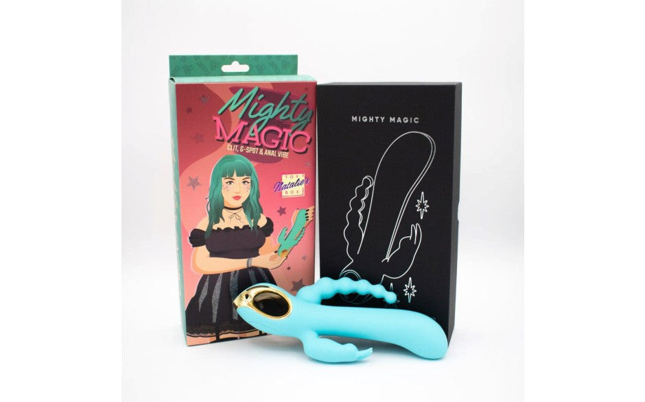 Natalies Toy Box Mighty Magic Clit G Spot & Anal Vibrator - - Rabbit Vibrators