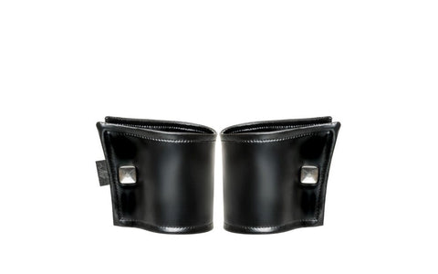 Noir Handmade Mens Wrist Wallet Pair With Hidden Zipper Black - His Fetish
