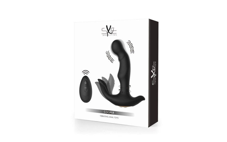 SXE Cooper Vibrating Remote Control Anal Prostate Massager Dildo Plug - - Prostate Toys