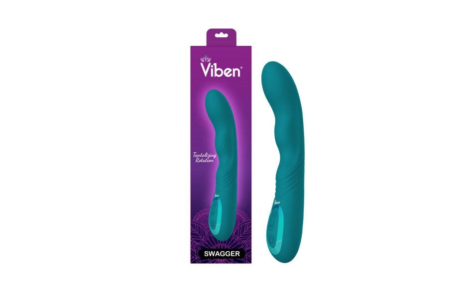 Viben Swagger Rechargeable 10 Function G Spot Vibrator Ocean - - G-Spot Vibrators