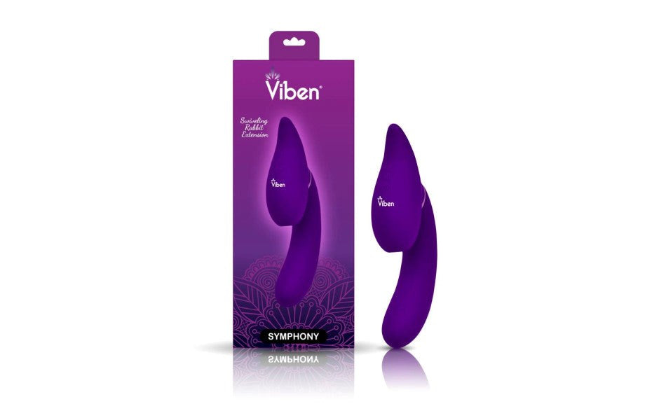 Viben Symphony 21 Mode Swivel Suction Head Triple Motor Clitoral Vibrator - - Clit Ticklers and Pulsators