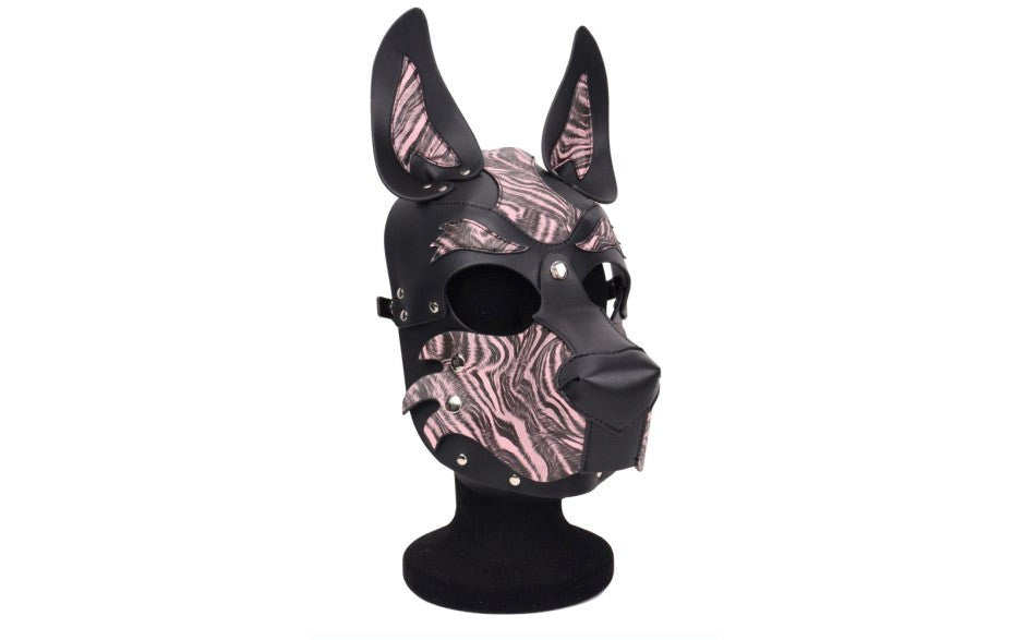 Daytona BDSM Play Dog/Pup Bondage Hood Pink - - Bondage Hoods