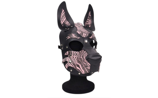Daytona BDSM Play Dog/Pup Bondage Hood Pink - Bondage Hoods