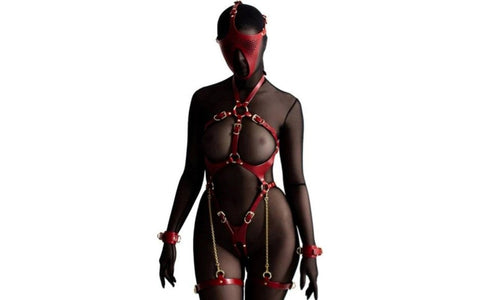 Daytona Ex Machina Genuine BDSM Play Leather Mask - Masks And Blindfolds