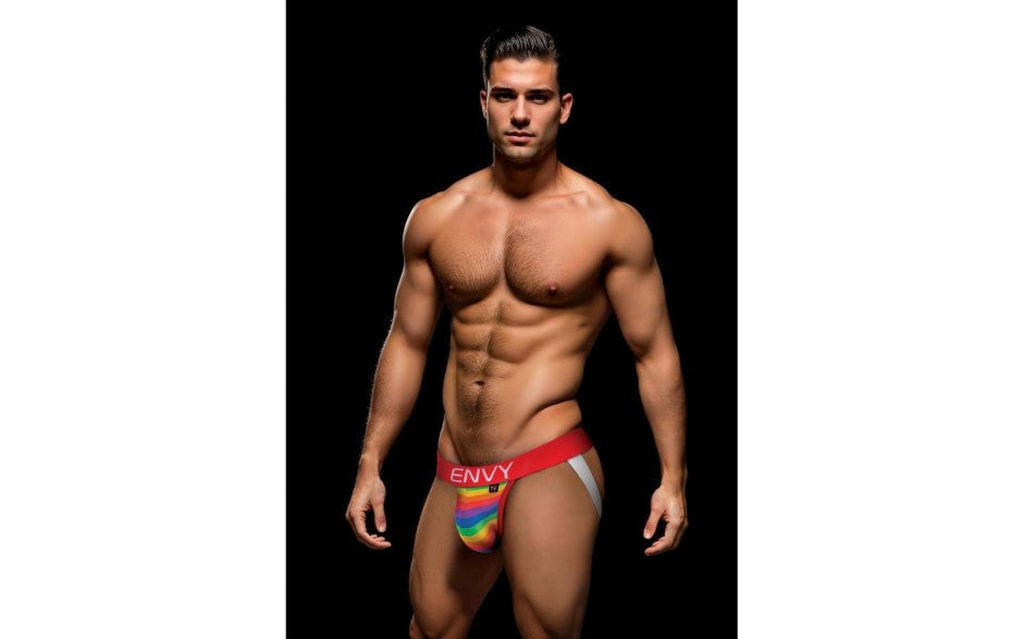 Envy Rainbow Pride Sexy Mens Jock Red - - Jocks and G-Strings