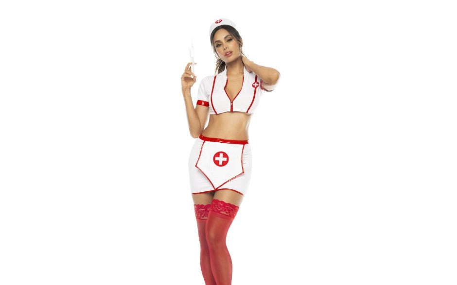 Mapale 3 Piece Sexy Nurse Costume For Womens - - Fancy Dress Ups