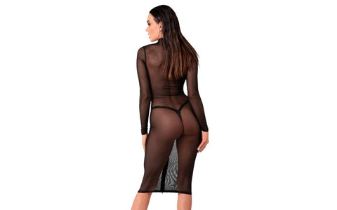 Noir Handmade Ecstasy Womens Sexy Midi Dress - Her Fetish
