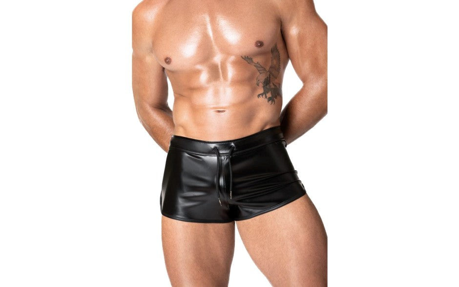 Noir Handmade Frenzy Sexy Tight Fitting Mens Shorts - - His Fetish