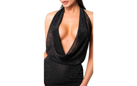 Noir Handmade Luminara Mini Sexy Dress - Her Fetish