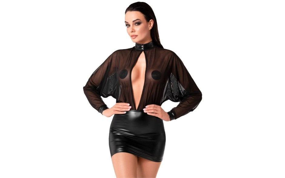 Noir Handmade Opium Womens Sexy Mini Dress - - Her Fetish