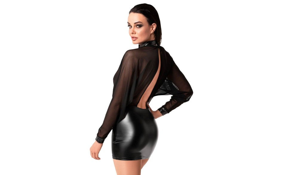 Noir Handmade Opium Womens Sexy Mini Dress - - Her Fetish