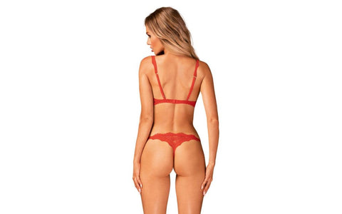 Obsessive Bergamore 2 Piece Bra and Panty Set Red - Bras and Bra Sets