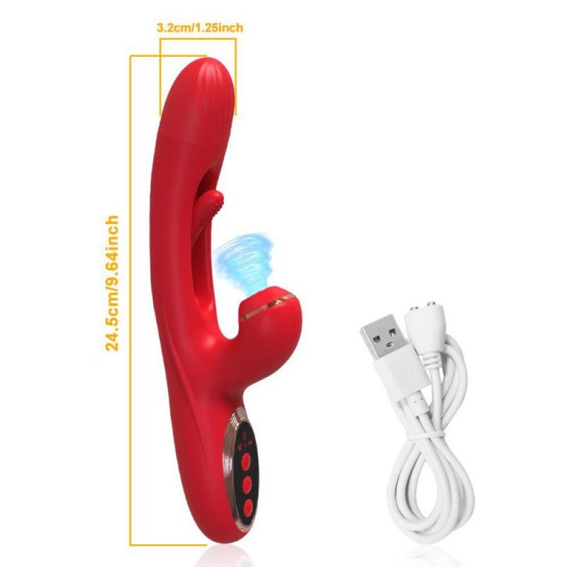 BDStyle Flapping Clit Sucking 10 Functions Rabbit Vibrator - - Rabbit Vibrators