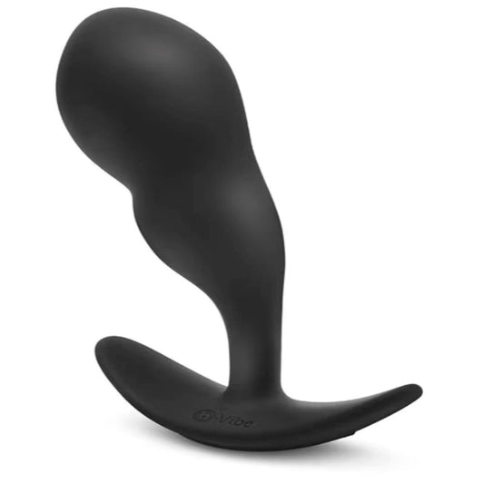 B-Vibe Remote Control Vibrating P-Spot Snug Plug Black - Prostate Sex Toys