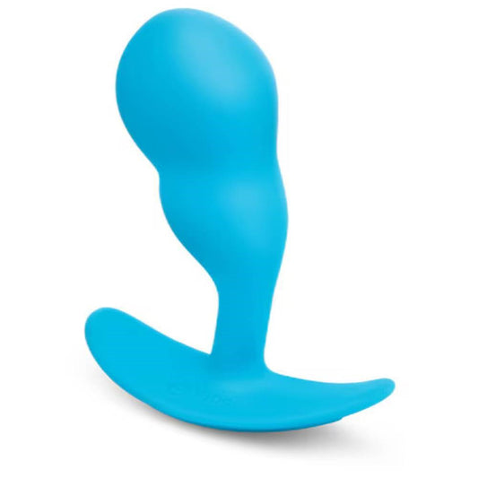 B-Vibe Remote Control Vibrating Silicone Prostate Snug Plug Blue - Prostate Sex Toys