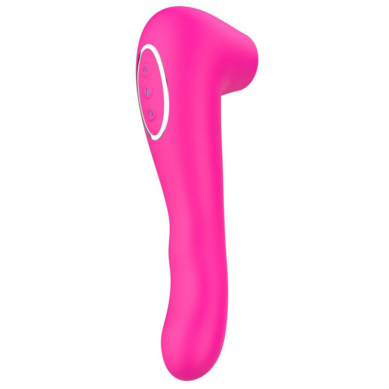 BDStyle Double Head Clitoral Suction Vibrator Rose - - Clit Ticklers and Pulsators