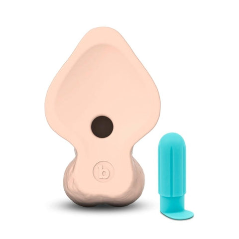 B-Vibe Slipskin 10 Inch Curved Realistic Silicone Dildo - Realistic Dildos