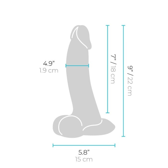 B-Vibe Slipskin 9 Inch Curved Realistic Silicone Dildo - - Realistic Dildos