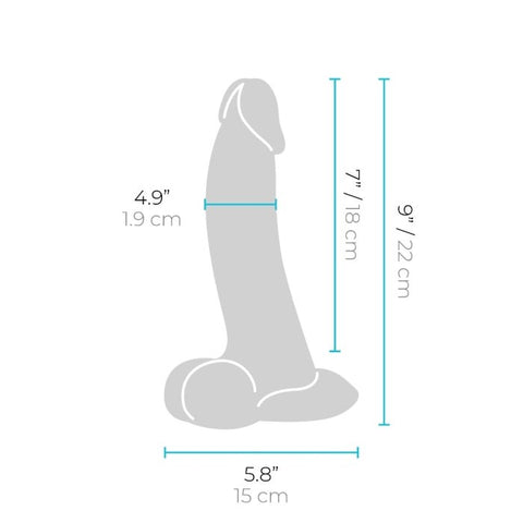 B-Vibe Slipskin 9 Inch Curved Realistic Silicone Dildo - Realistic Dildos