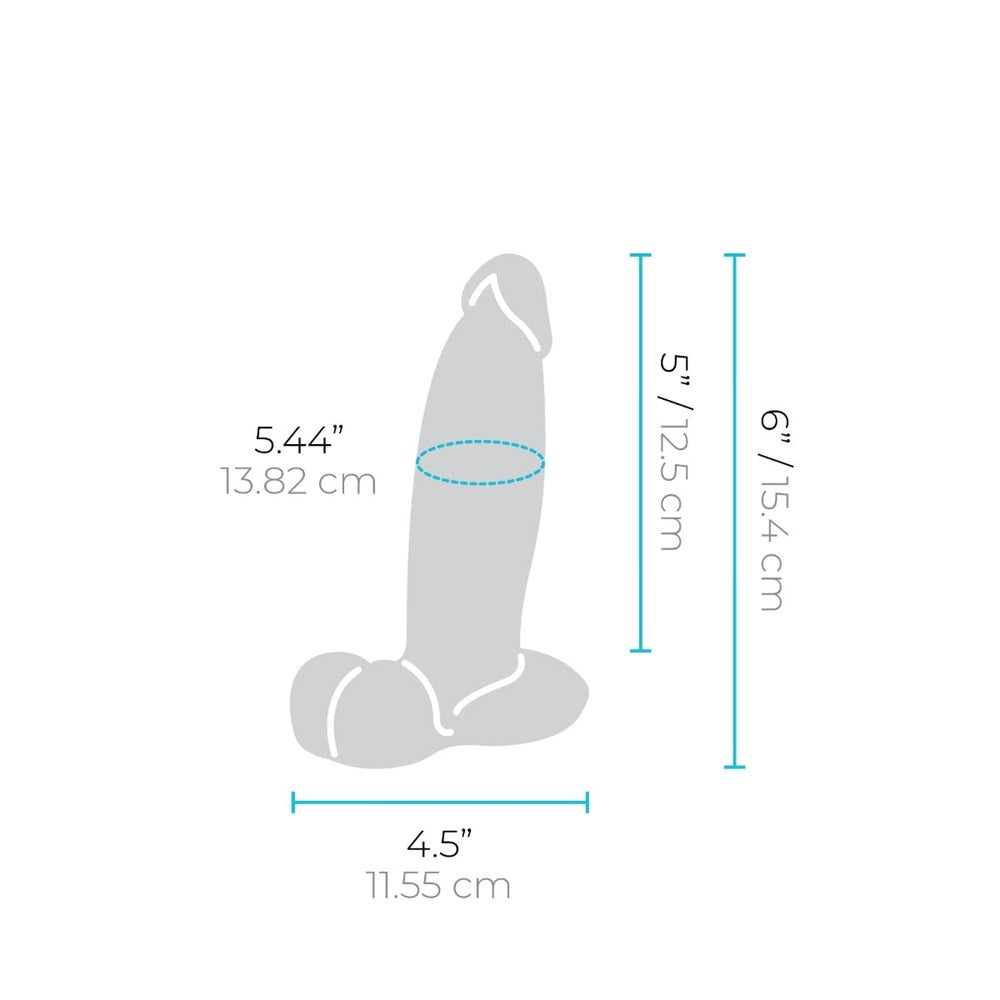 B-Vibe Slipskin Girthy 6 Inch Realistic Silicone Dildo - - Realistic Dildos