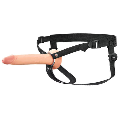 Fantasy X-tensions 7 Inch Dual Density Hollow Strap-on Dong - Strap On Sextoys