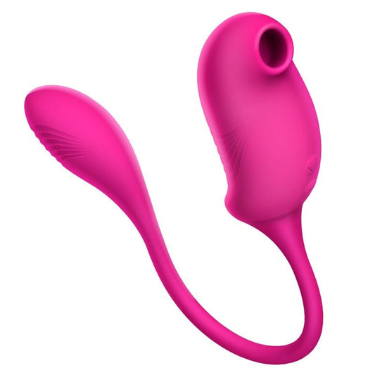Loewie Erocome Tucana Double End Clitoral Suction Vibrator - Clit Ticklers and Pulsators