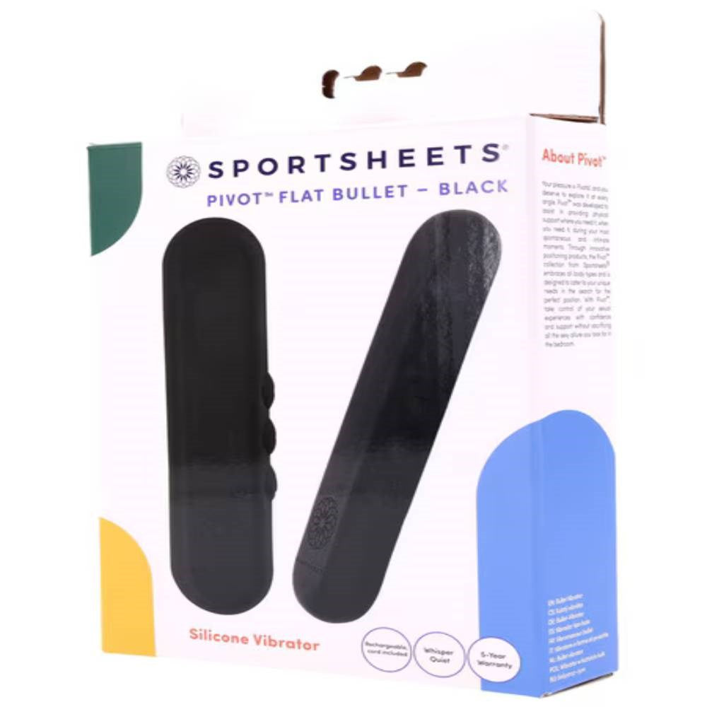 Sportsheets Pivot Flat 5 Speeds Silicone Bullet Vibrator - - Bullet Vibrators