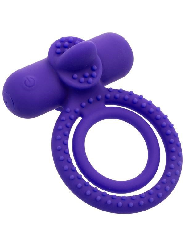 California Exotics Silicone Rechargeable Dual Climaxer Cock Ring - - Vibrating Cock Rings