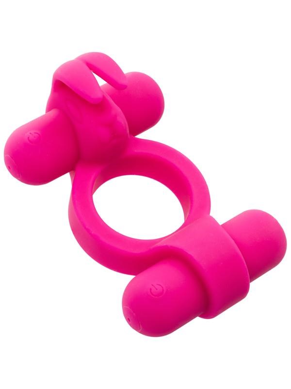 California Exotics Silicone Rechargeable Rockin Rabbit Penis Ring - Vibrating Cock Rings