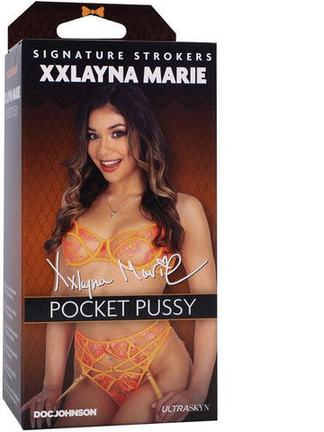 Doc Johnson Xxlayna Marie Pocket Pussy Stroker Caramel - Masturbators and Strokers