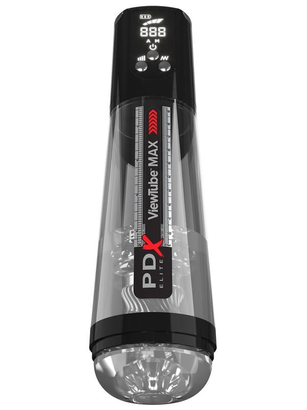 PDX Elite ViewTube MAX View Rechargeable Mens Stroker Black - Masturbators and Strokers
