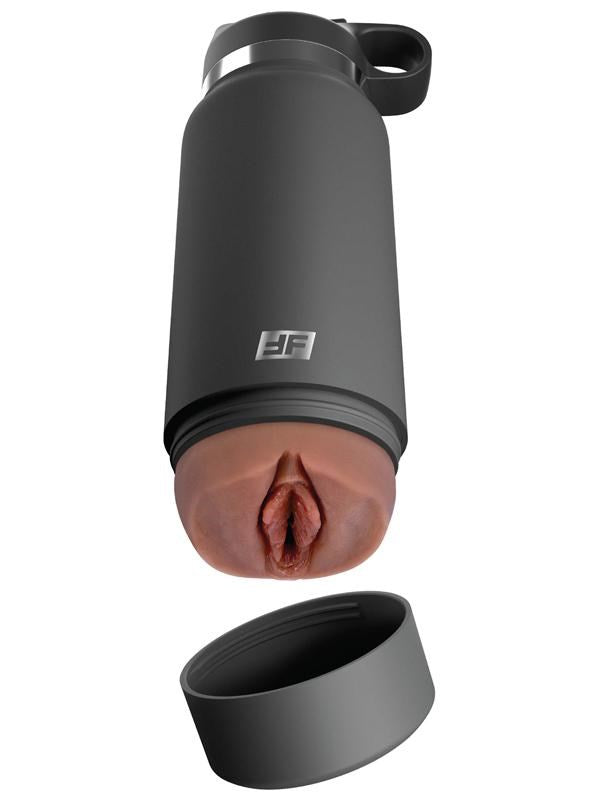 PDX Plus Fuck Flask Secret Delight Mens Stroker Grey Bottle - Masturbators and Strokers