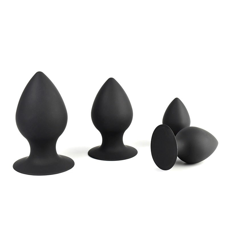 BDStyle Loving Joy Silicone Butt Plug Black - - Butt Plugs