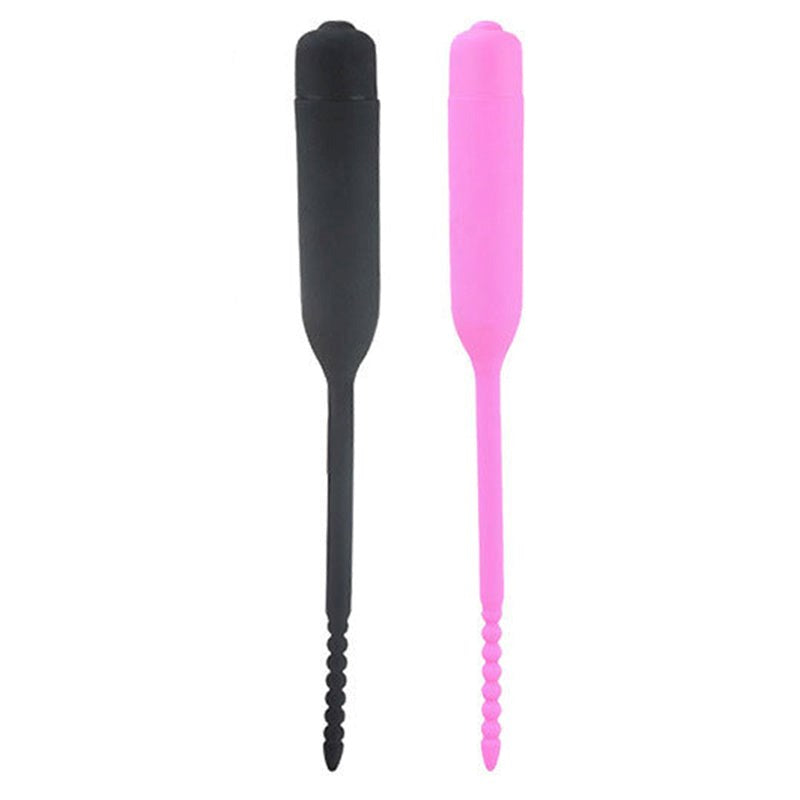 BDStyle Silicone Vibrator Urethral Sounds Penis Plug - - Urethral Sounds